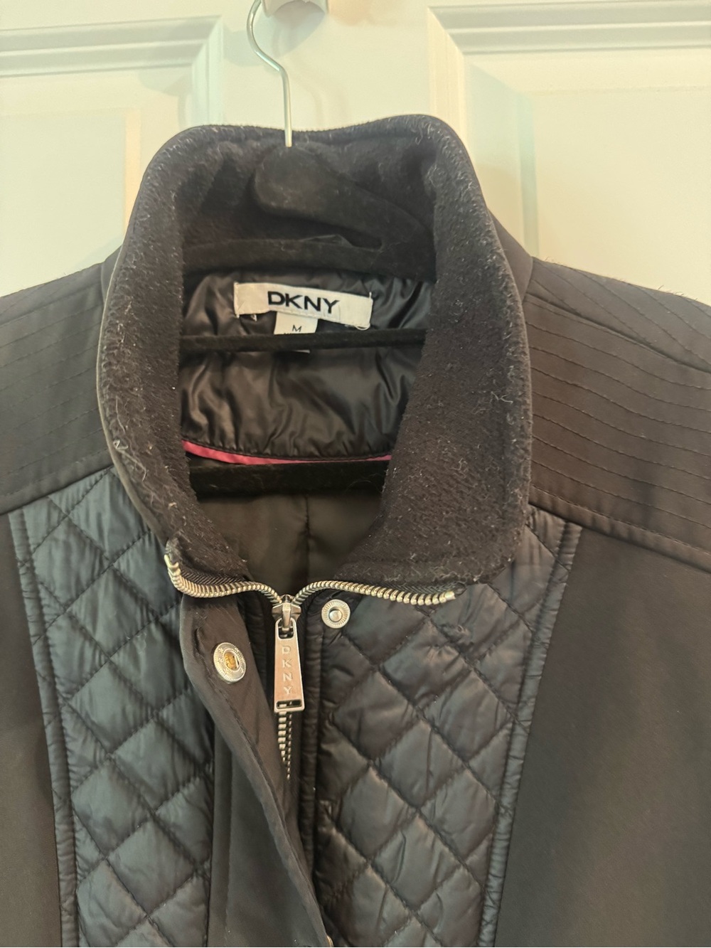 DKNY Men's Quilted Black Shirt Jacket